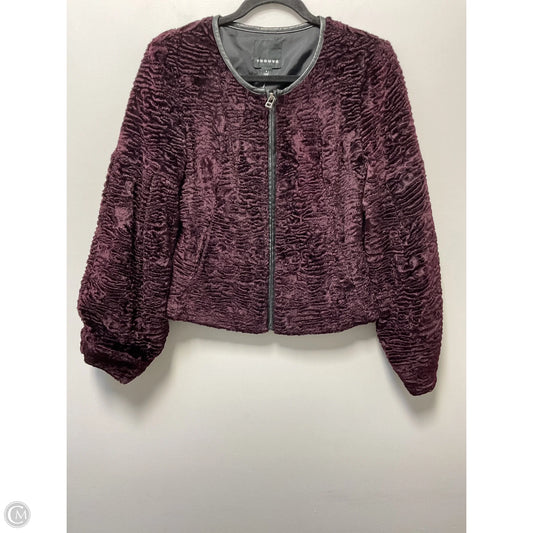 Jacket Fleece By Trouve In Maroon, Size: S