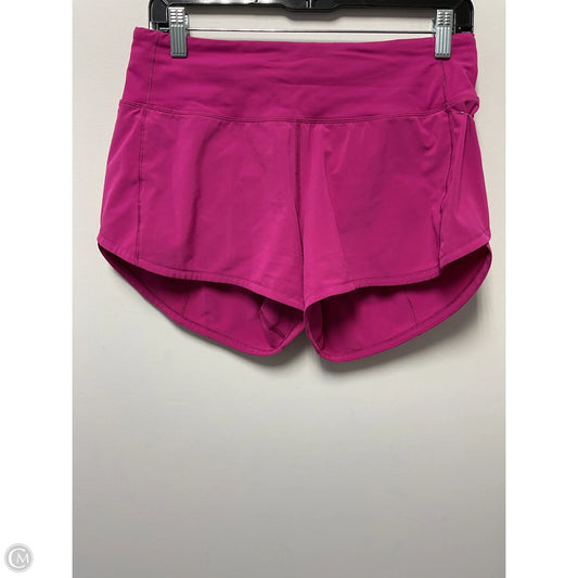 Athletic Shorts By Lululemon In Pink, Size: 6l