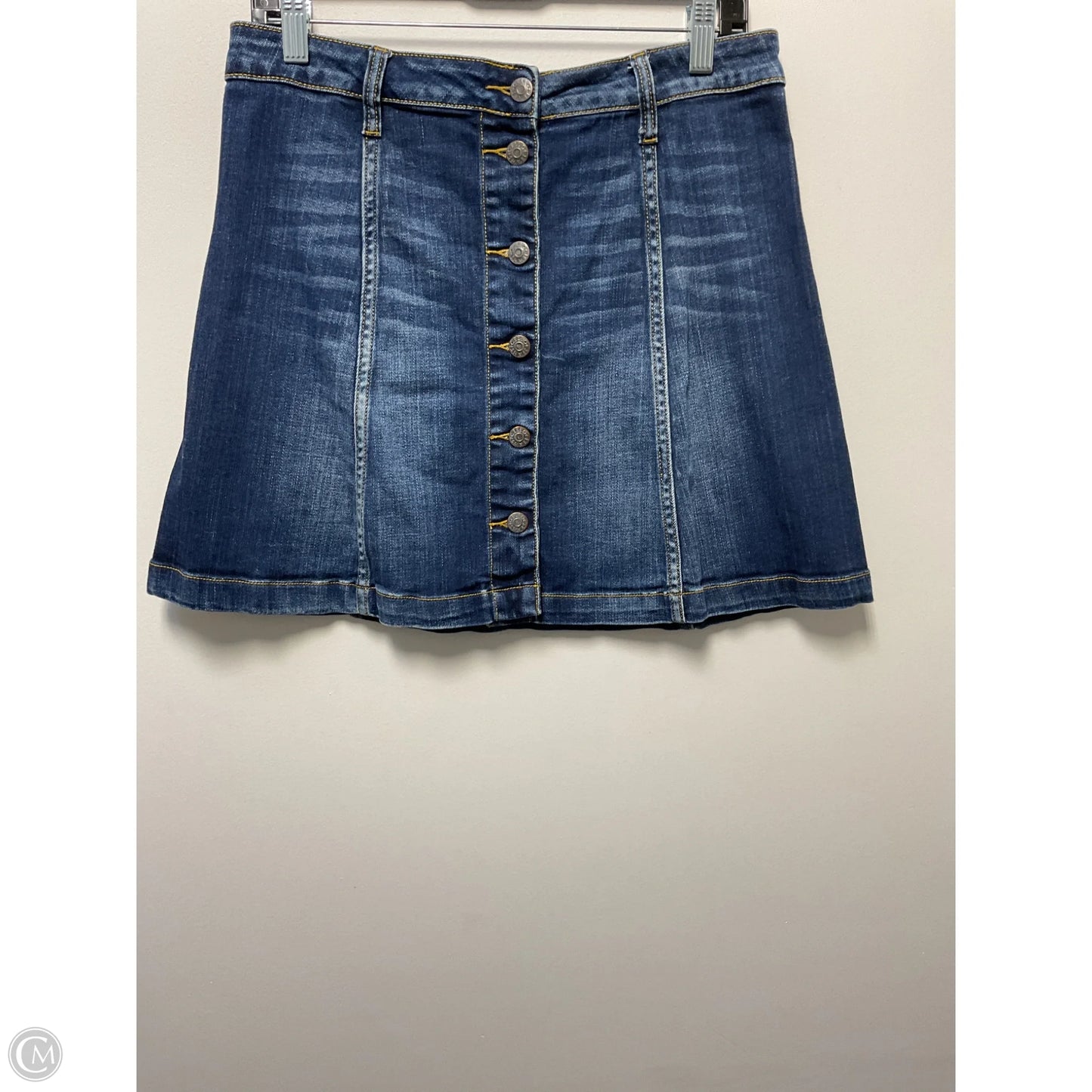 Skirt Mini & Short By Clothes Mentor In Blue Denim, Size: L