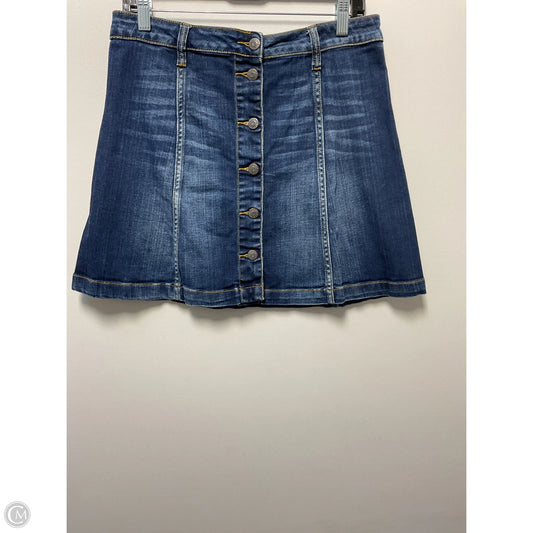 Skirt Mini & Short By Clothes Mentor In Blue Denim, Size: L