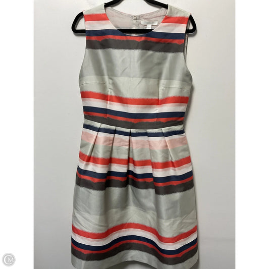 Dress Casual Midi By Hugo Boss In Grey & Red, Size: M