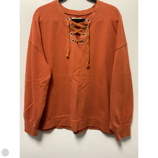 Sweatshirt Crewneck By Madewell In Coral, Size: Xl