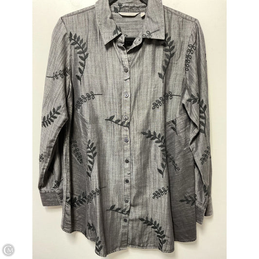 Tunic Long Sleeve By Soft Surroundings In Grey, Size: S