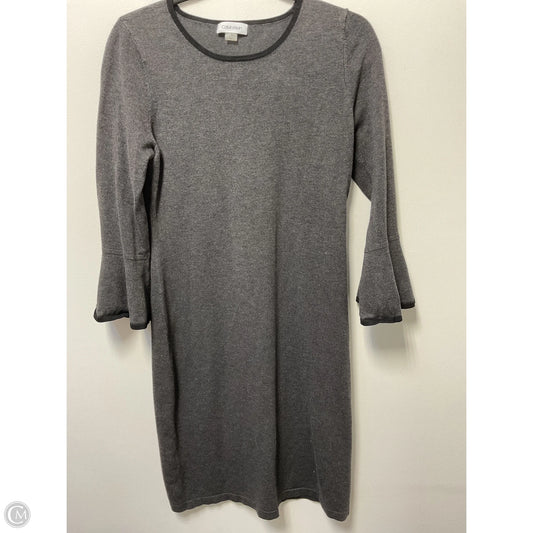 Dress Sweater By Calvin Klein In Grey, Size: M
