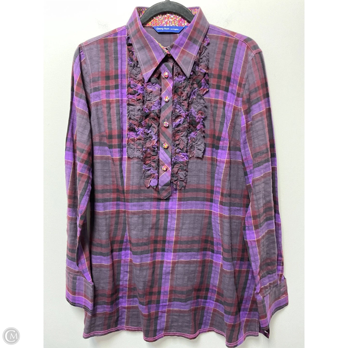 Tunic Long Sleeve By Cmc In Plaid Pattern, Size: L