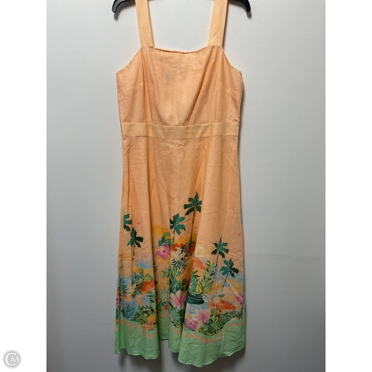 Dress Casual Midi By Talbots In Peach, Size: 10