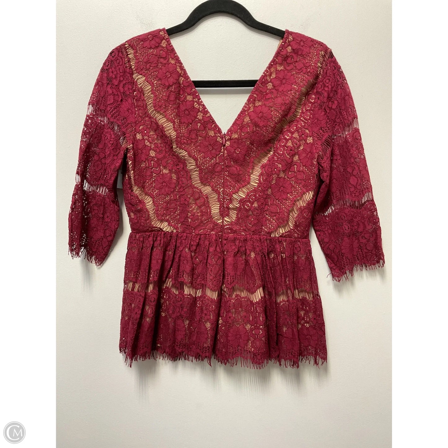 Blouse Short Sleeve By Maeve In Red, Size: S