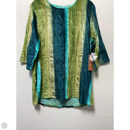 Top Long Sleeve By Clothes Mentor In Blue & Green, Size: L