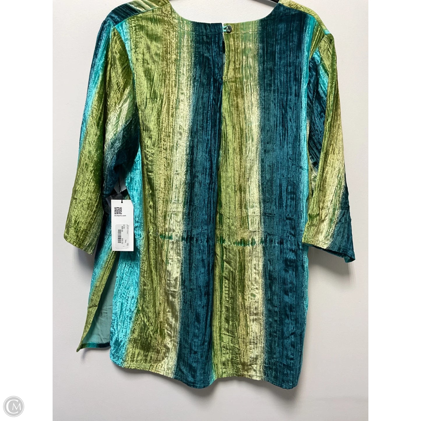 Top Long Sleeve By Clothes Mentor In Blue & Green, Size: L