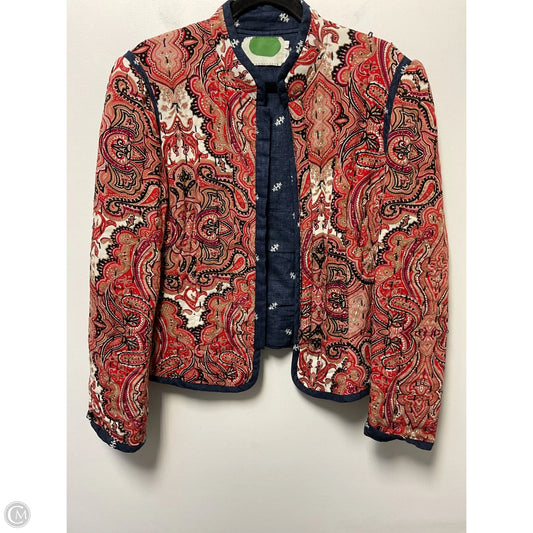 Jacket Puffer & Quilted By Anthropologie In Red & Tan, Size: L