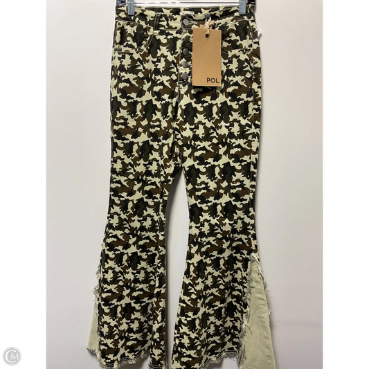 Jeans Flared By Pol In Camouflage Print, Size: S
