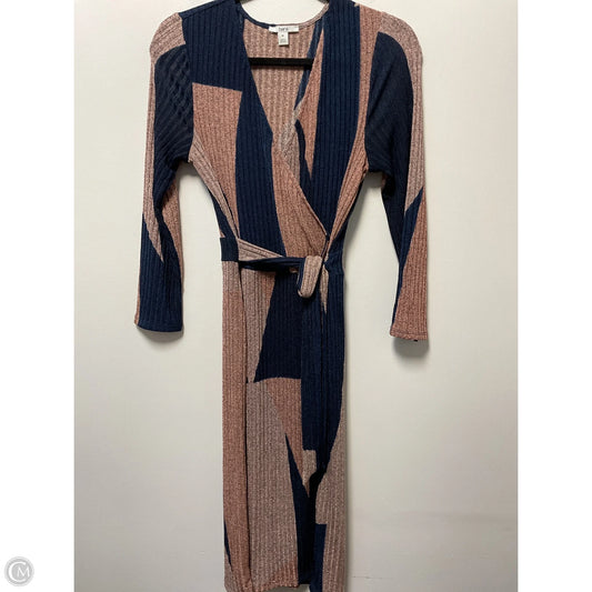 Dress Casual Midi By Bar Iii In Blue & Pink, Size: M