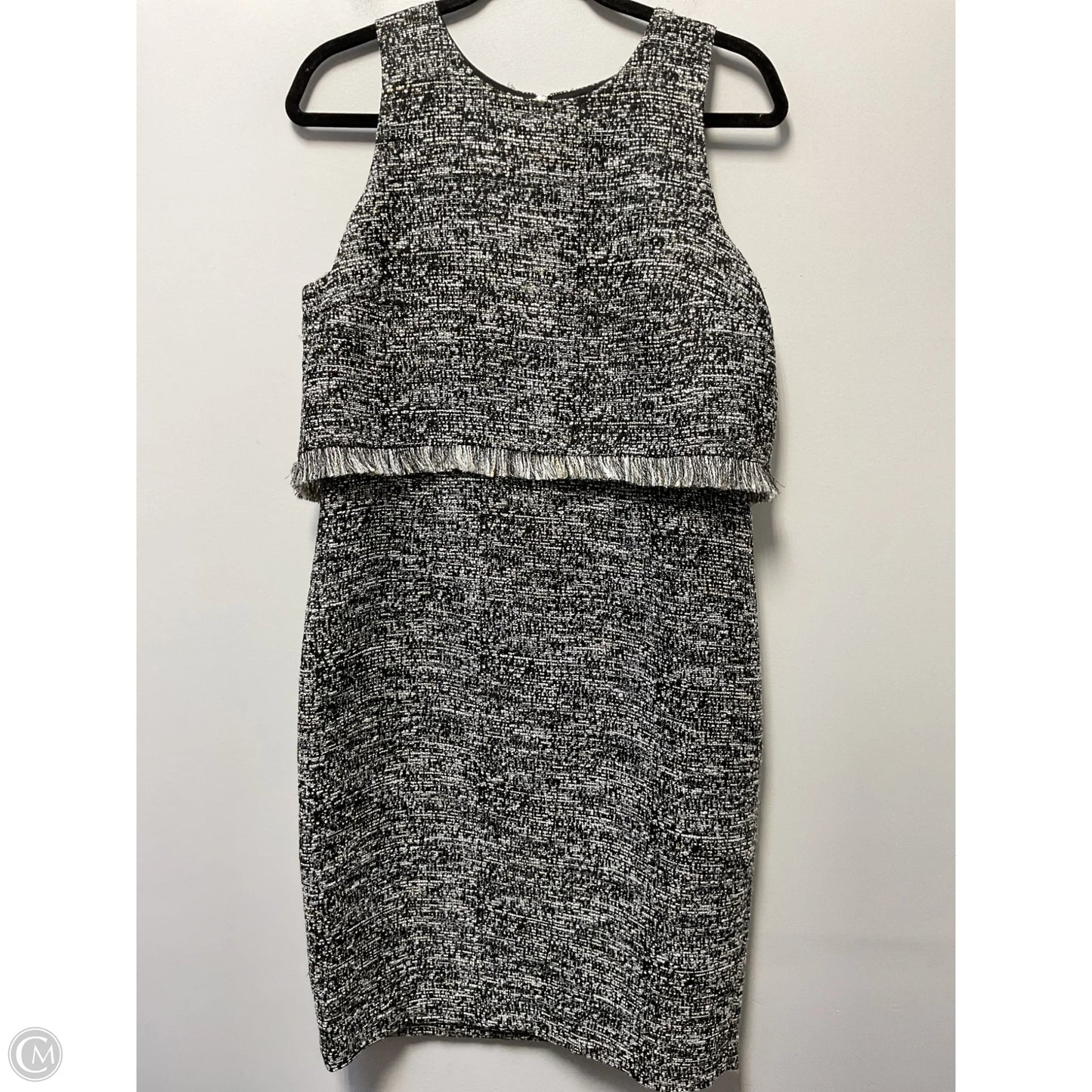 Dress Casual Midi By Karl Lagerfeld In Brown & White, Size: M