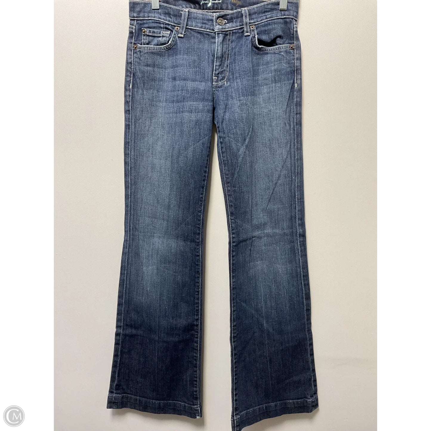 Jeans Flared By 7 For All Mankind In Blue Denim, Size: 6
