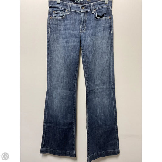 Jeans Flared By 7 For All Mankind In Blue Denim, Size: 6