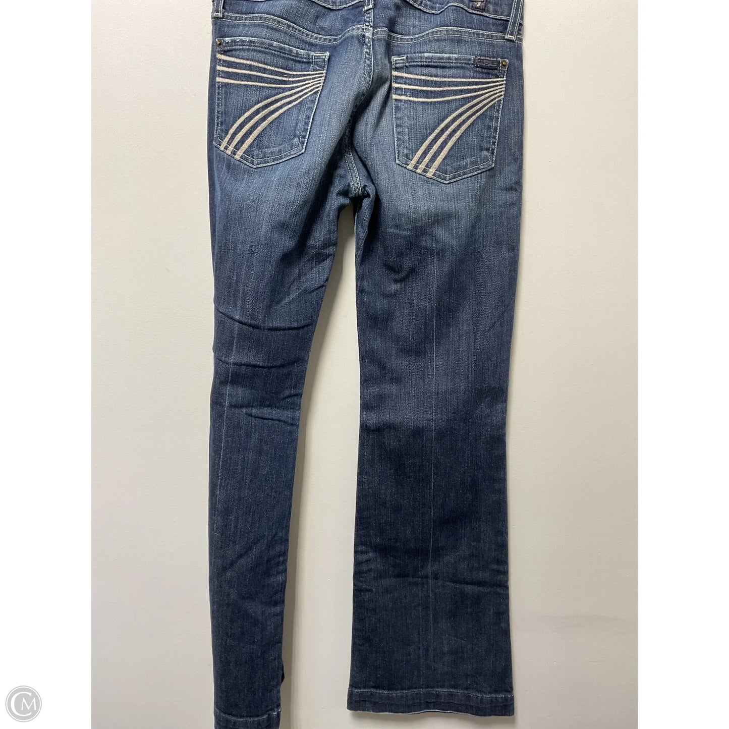 Jeans Flared By 7 For All Mankind In Blue Denim, Size: 6