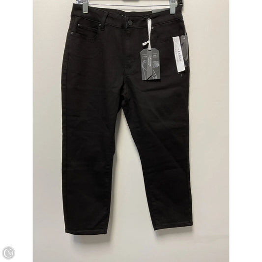 Jeans Cropped By T Tahari In Black Denim, Size: 8