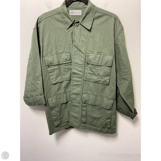Jacket Shirt By Clothes Mentor In Green, Size: M