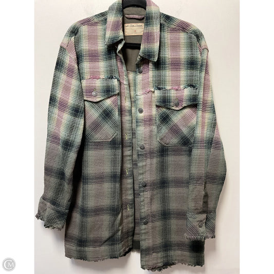 Jacket Shirt By We The Free In Plaid Pattern, Size: M