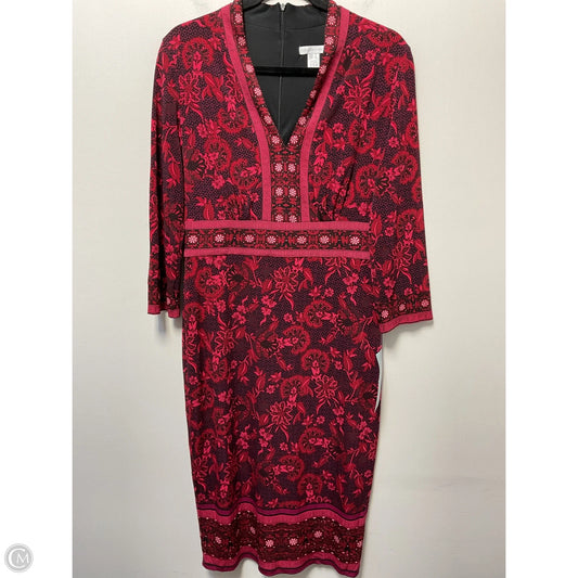 Dress Casual Midi By London Times In Red, Size: M