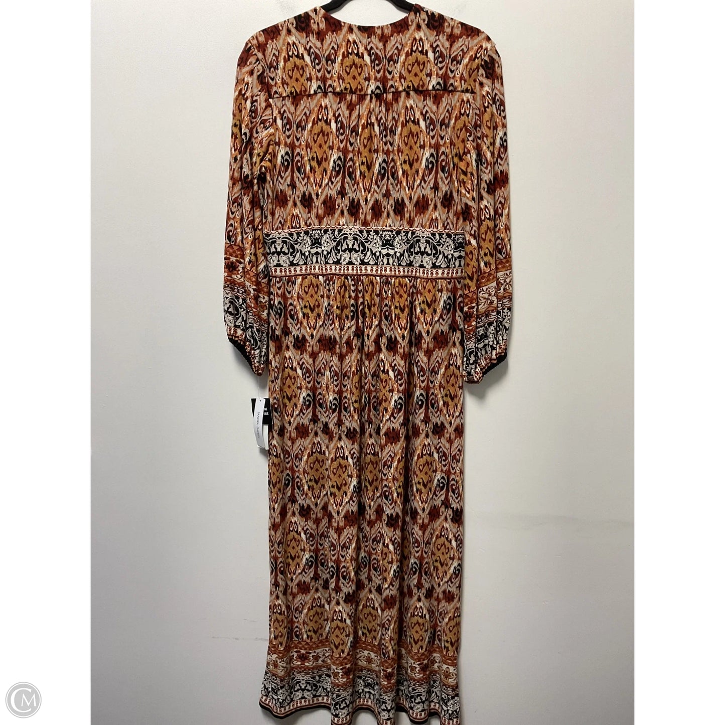 Dress Casual Midi By Sandra Darren In Brown & Tan, Size: S