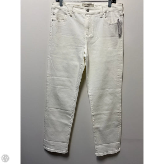 Jeans Boyfriend By Liverpool In White Denim, Size: 10