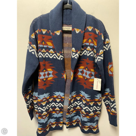 Sweater Cardigan By Lucky Brand In Navy, Size: M