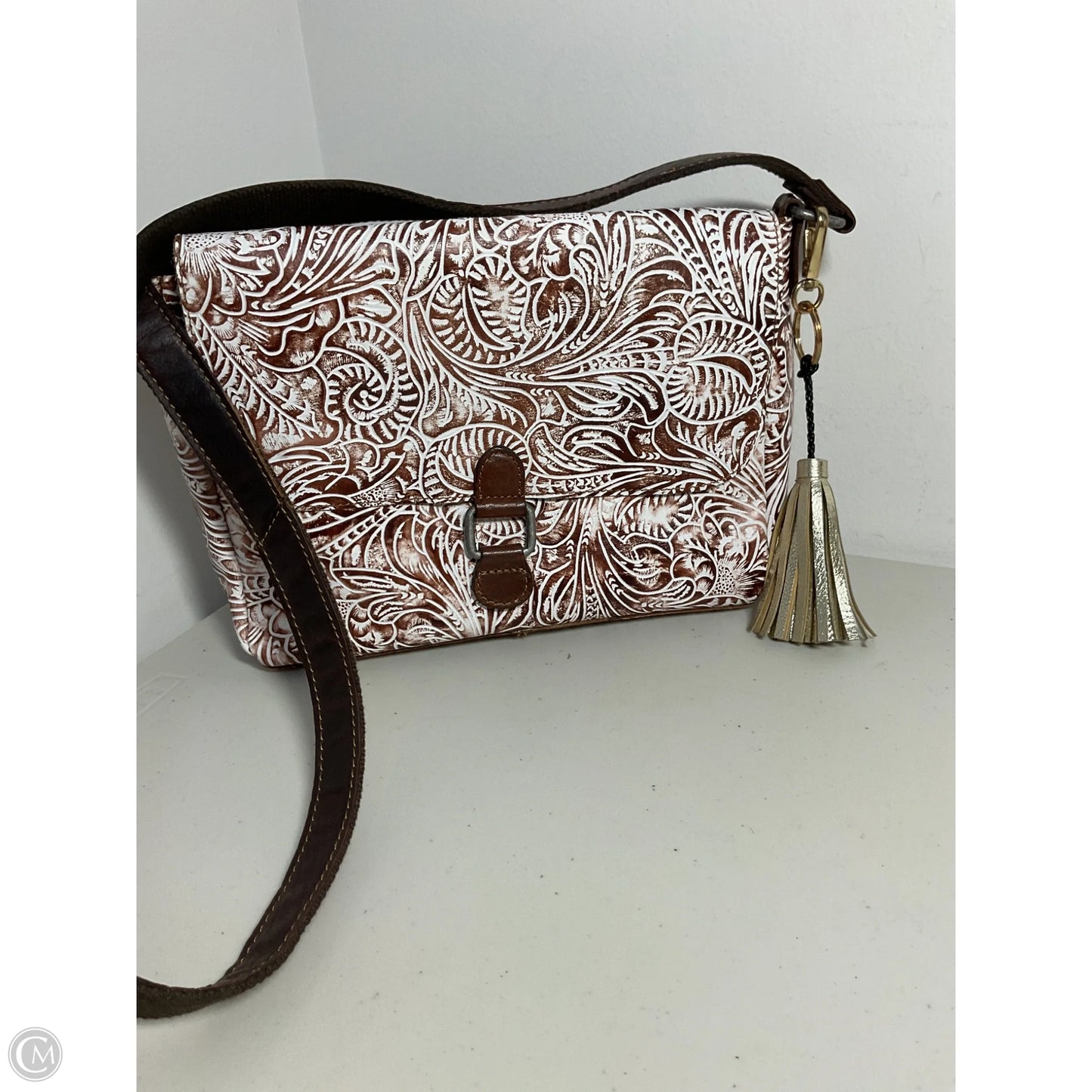 Handbag Leather By Cmc, Size: Medium