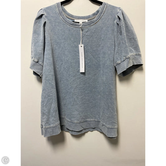 Top Short Sleeve By Jane And Delancey In Blue Denim, Size: 1x