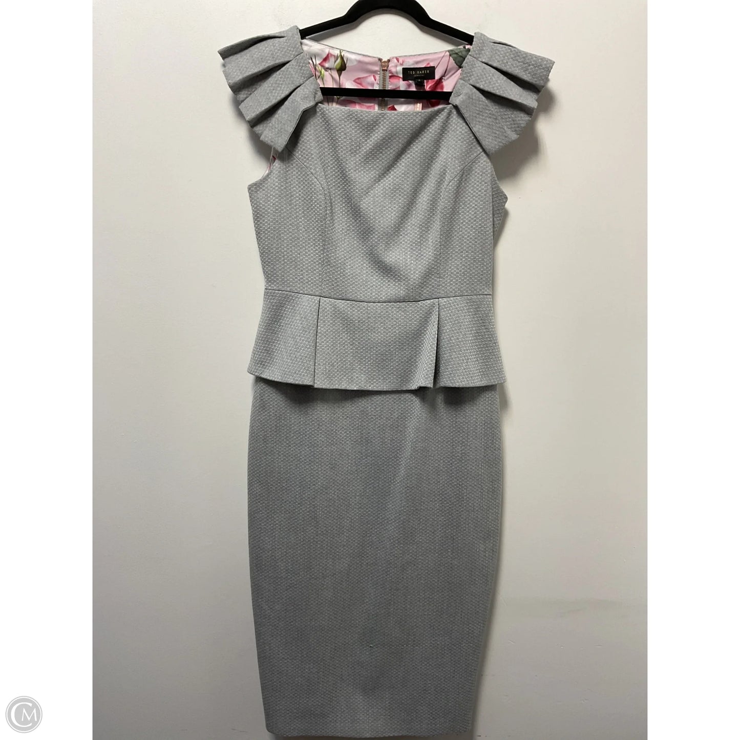 Dress Party Midi By Ted Baker In Grey, Size: M