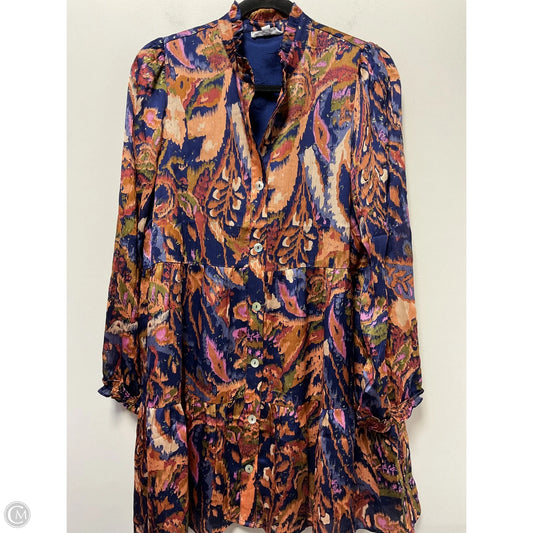 Dress Casual Midi By Thml In Blue & Green, Size: M