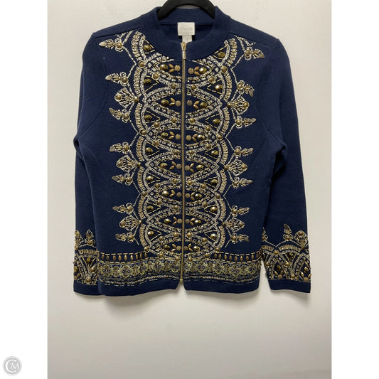 Sweater Cardigan By Chicos In Navy, Size: M
