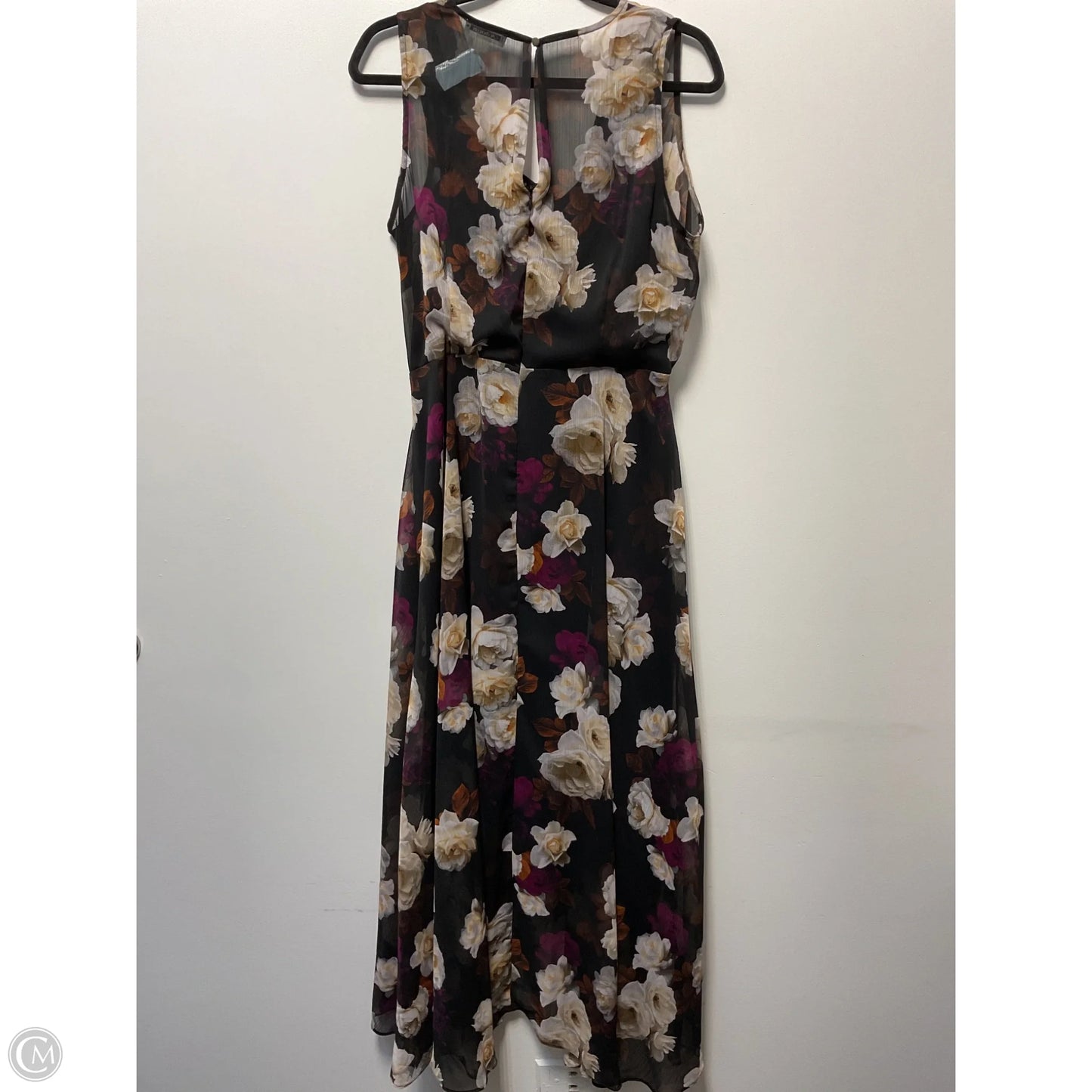 Dress Casual Midi By Calvin Klein In Floral Print, Size: L