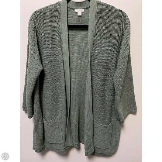 Sweater Cardigan By J. Jill In Green, Size: L