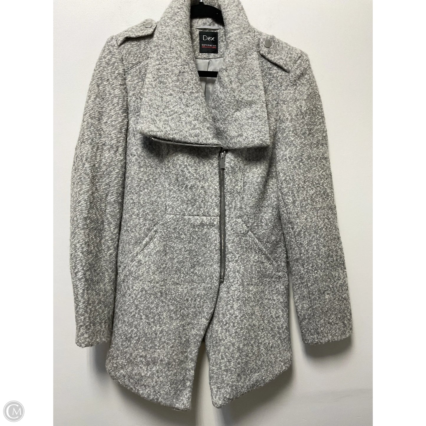 Coat Wool By Dex In Grey, Size: S