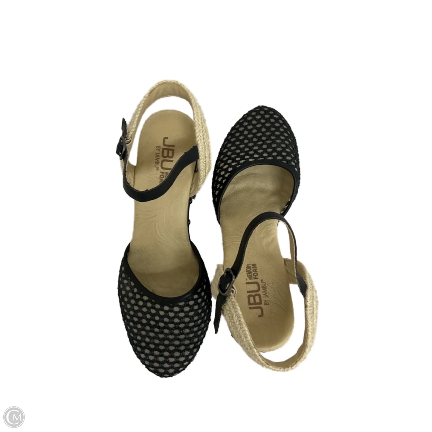 Shoes Heels Block By Jbu By Jambu In Black & Cream, Size: 7