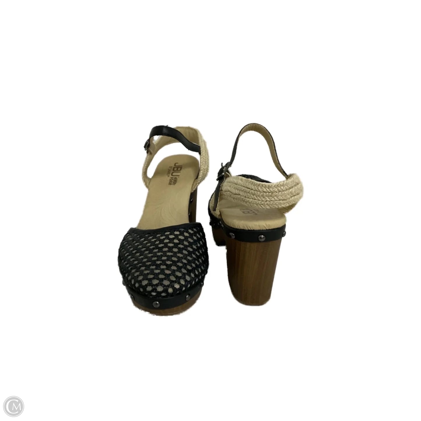 Shoes Heels Block By Jbu By Jambu In Black & Cream, Size: 7
