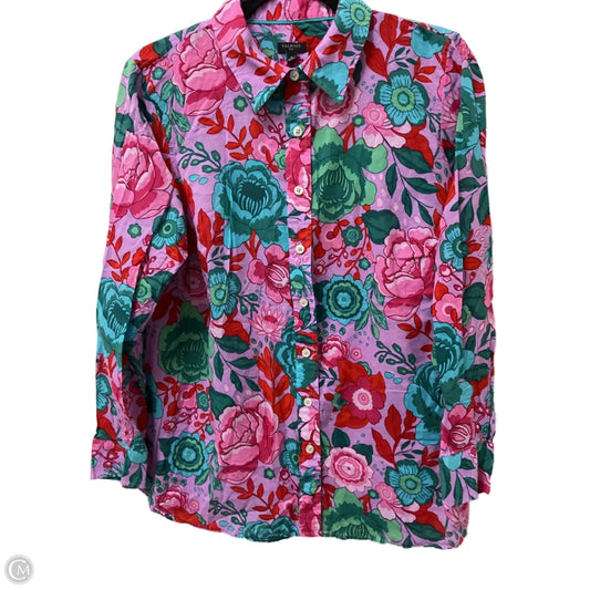 Top Long Sleeve By Talbots In Purple, Size: Xl