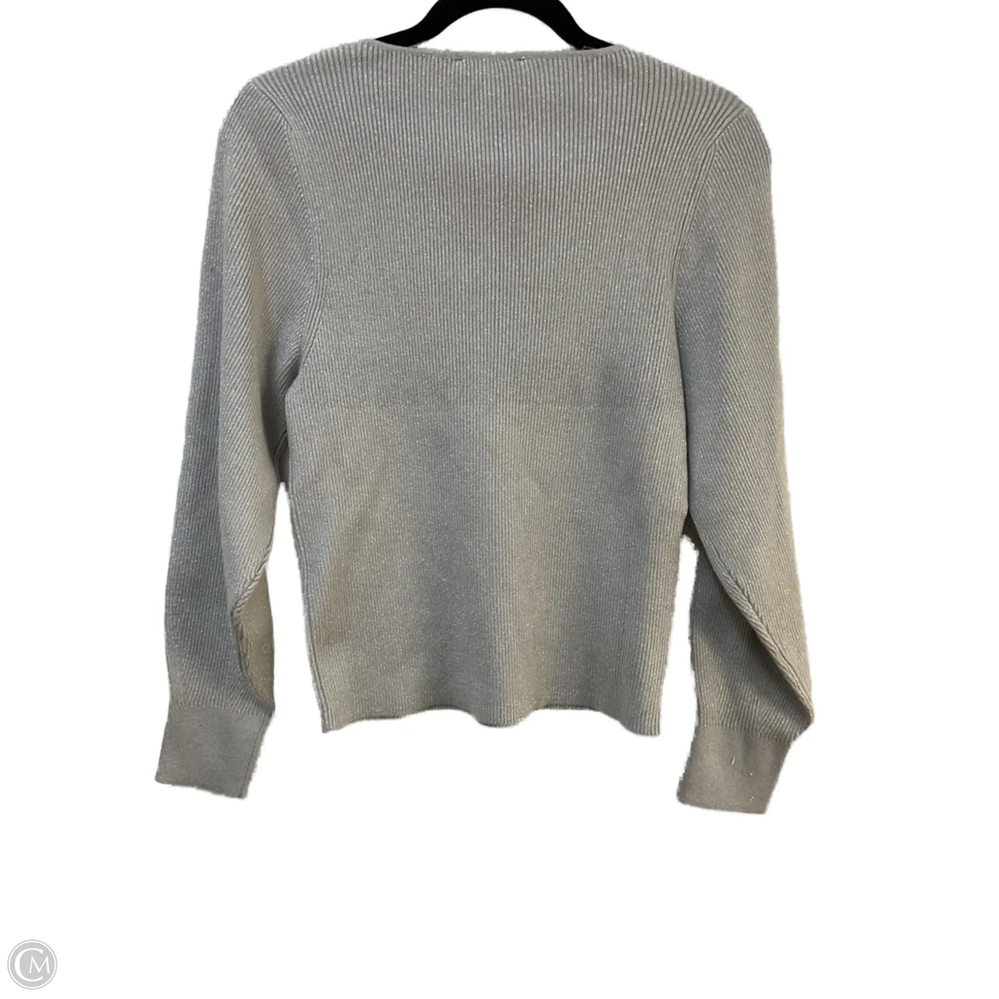 Top Long Sleeve By Ann Taylor In Silver, Size: Xl