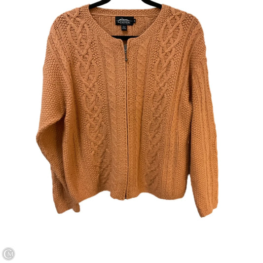 Sweater Cardigan By Icelandic Design In Peach, Size: Xl