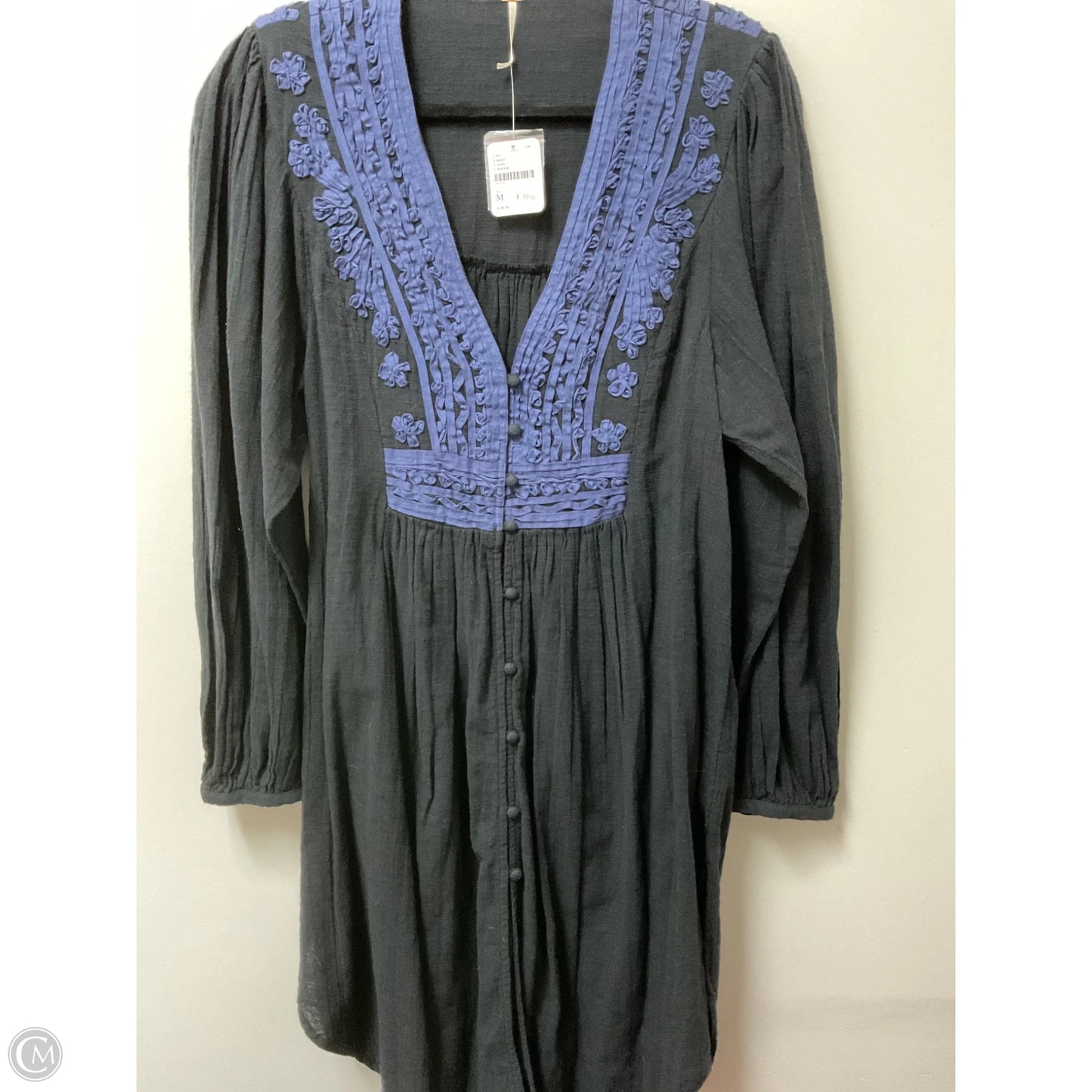 Dress Casual Midi By Free People In Black & Blue, Size: M