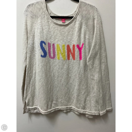 Sweater Designer By Lilly Pulitzer In Ivory, Size: Xl