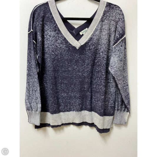 Top Long Sleeve By Sundance In Blue & Grey, Size: L