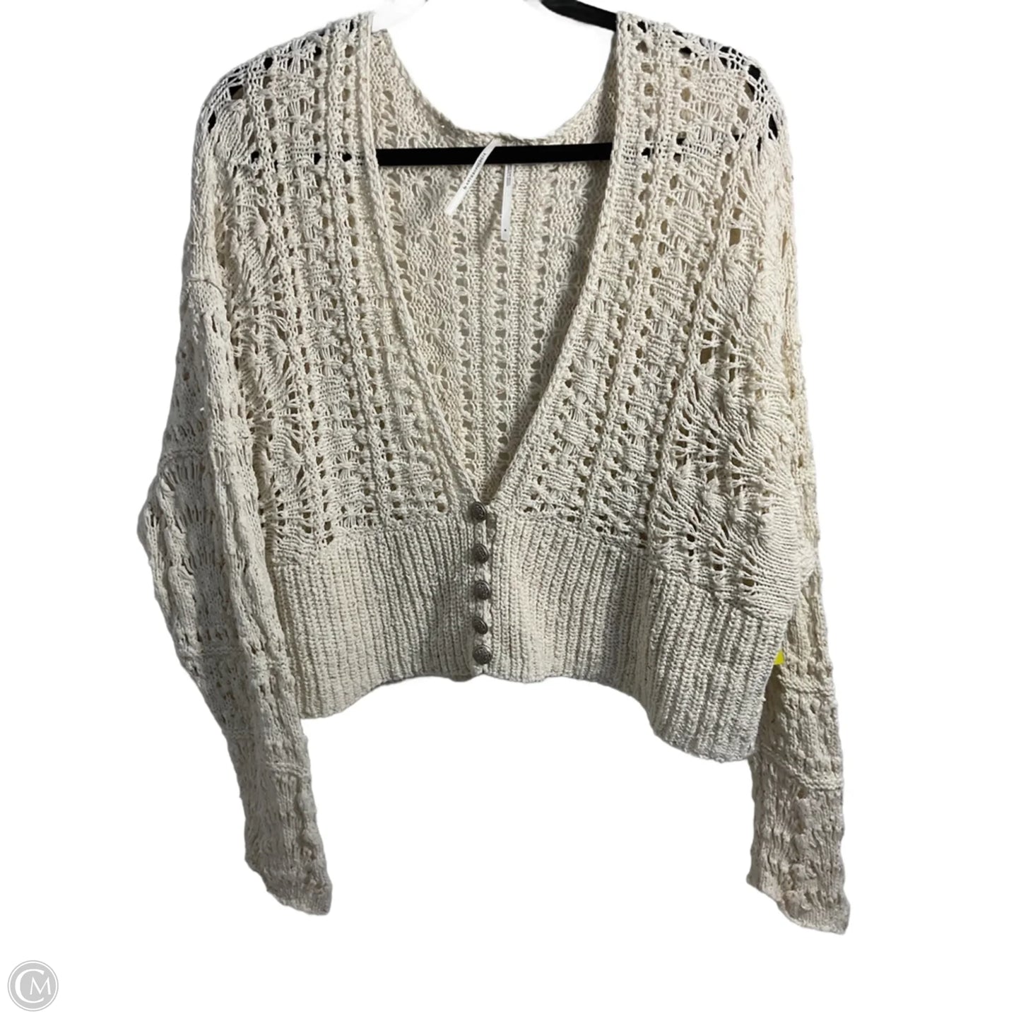Sweater Cardigan By Anthropologie In Cream, Size: M