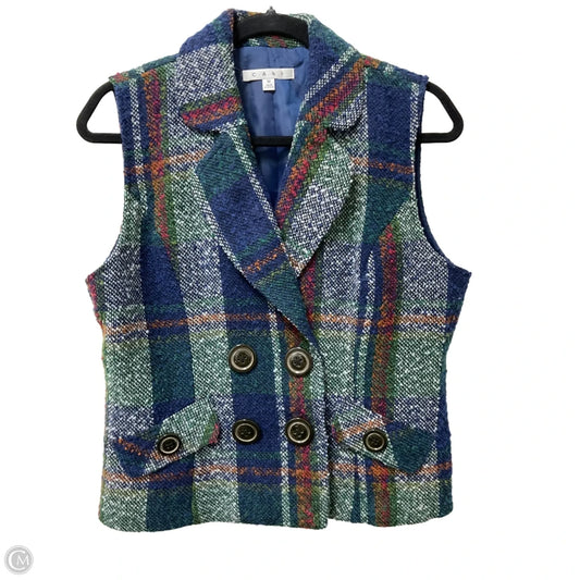 Vest Other By Cabi In Plaid Pattern, Size: M