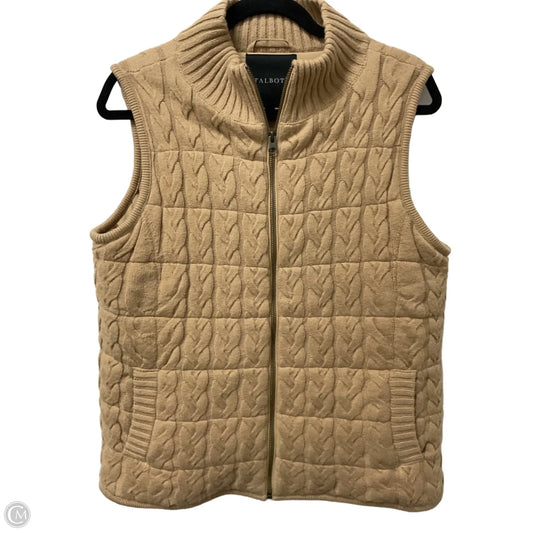 Vest Sweater By Talbots In Tan, Size: S