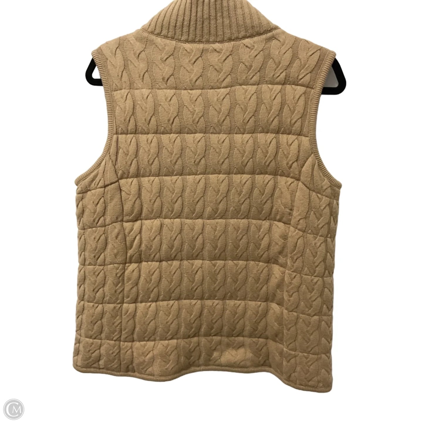 Vest Sweater By Talbots In Tan, Size: S