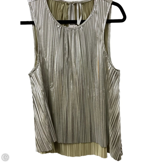 Blouse Sleeveless By Anthropologie In Silver, Size: S