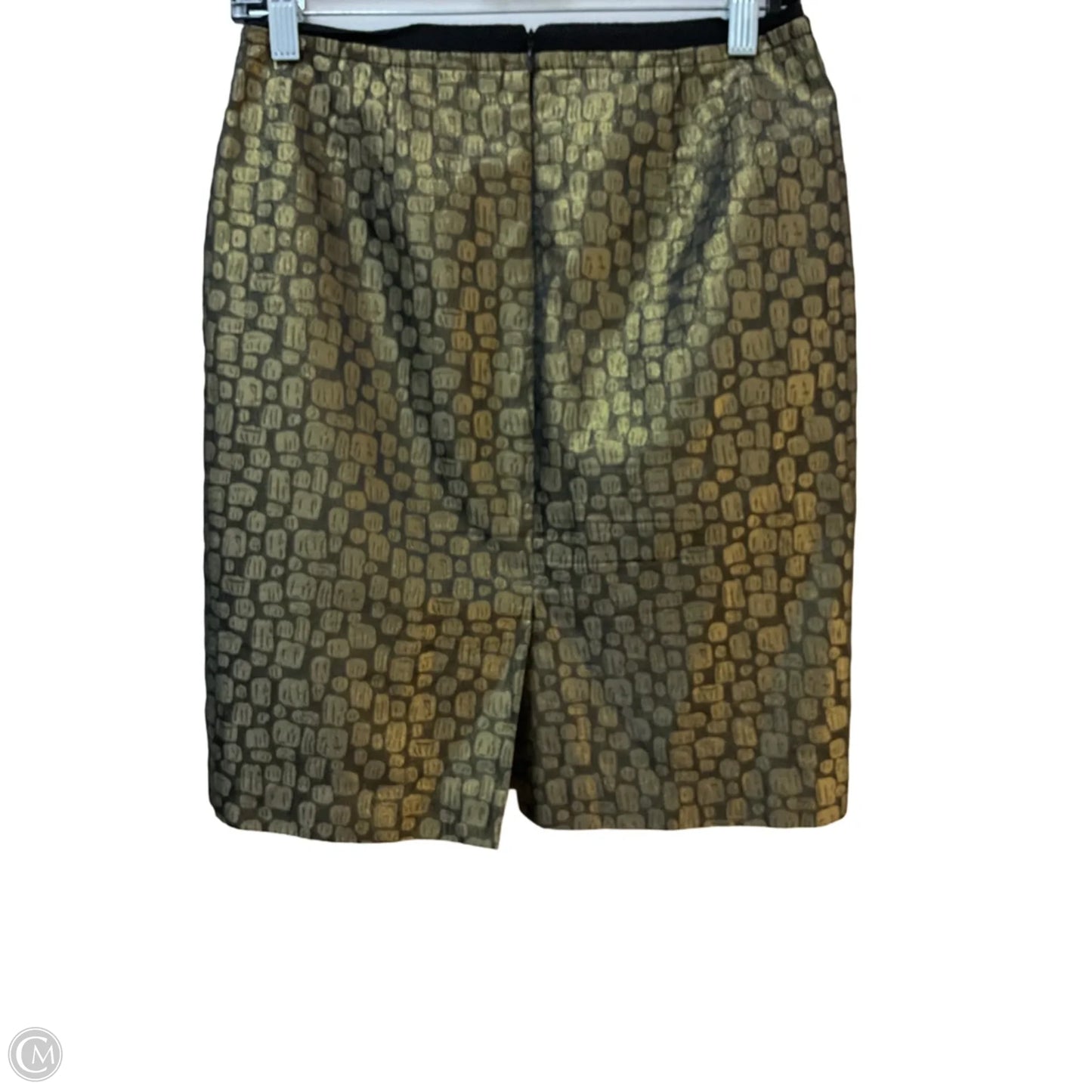 Skirt Mini & Short By Loft In Black & Gold, Size: S