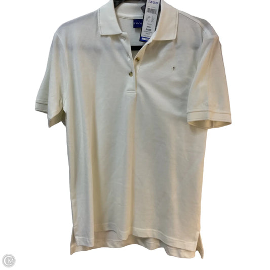 Top Short Sleeve By Izod In Ivory, Size: S